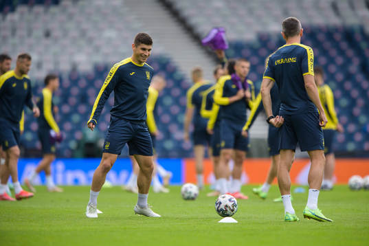 Ruslan Malinovskyi of the Ukrainian national football team
