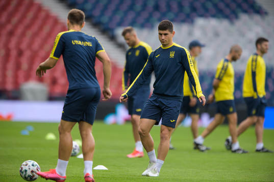 Ruslan Malinovskyi of the Ukrainian national football team