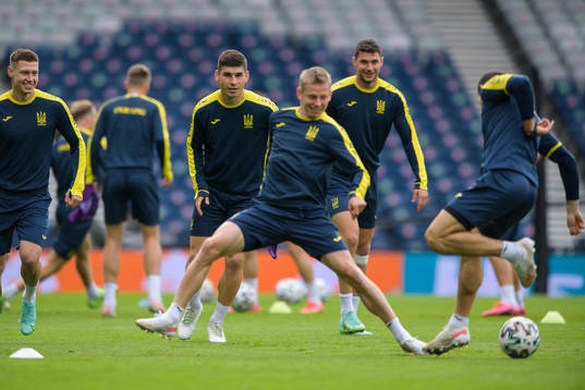 Ruslan Malinovskyi of the Ukrainian national football team