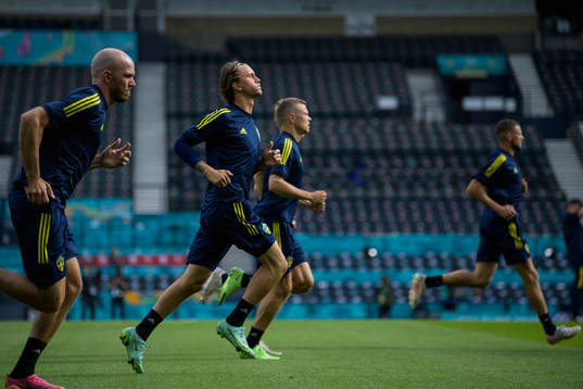 Kristoffer Olsson of the Swedish national football team at