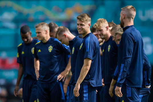 Mattias Svanberg of the Swedish national football team at a