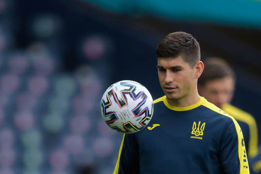 Ruslan Malinovskyi of the Ukrainian national football team