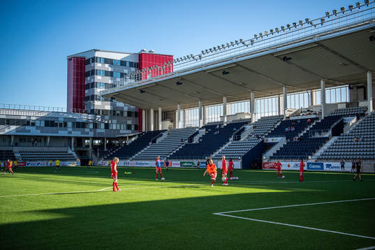 Örebros spelare värmer upp