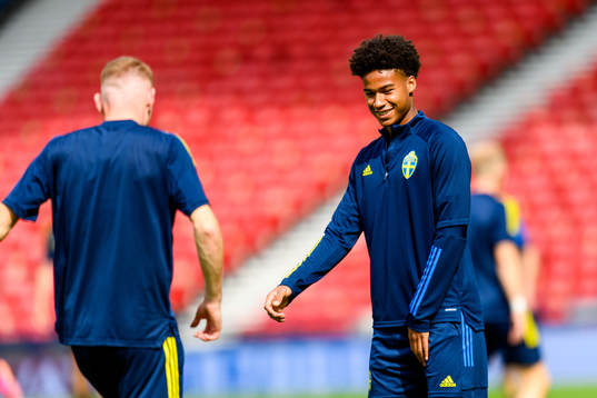 Jens Cajuste of the Swedish national football team at a