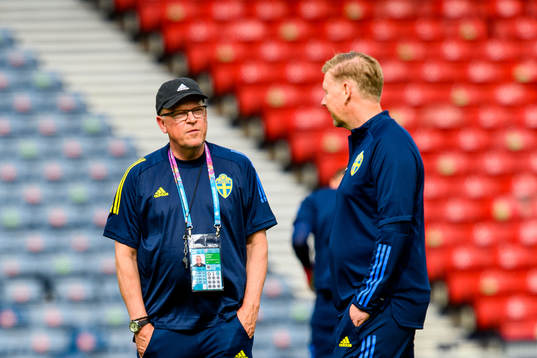 Head coach Janne Andersson and assistant coach Peter