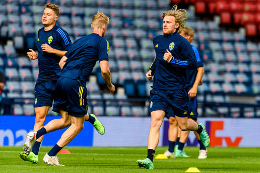 Emil Forsberg of the Swedish national football team at a