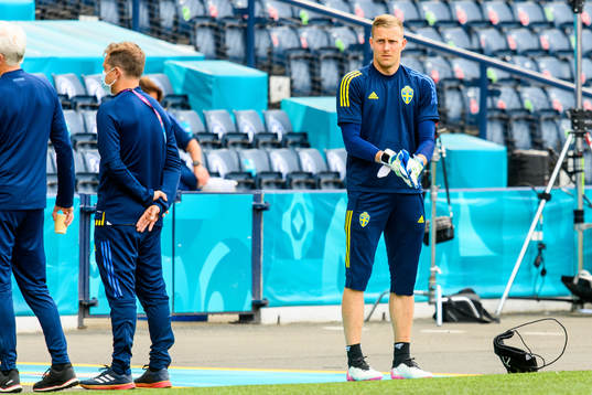Goalkeeper Karl-Johan Johnsson of the Swedish national