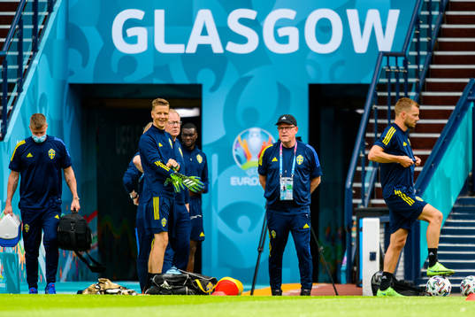 Goalkeeper coach Maths Elfvendal, Scout Lasse Jacobsson and