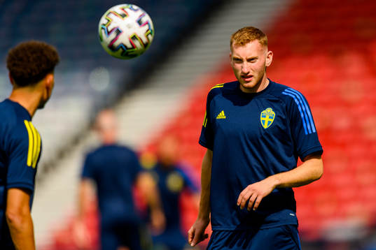 Dejan Kulusevski of the Swedish national football team at a