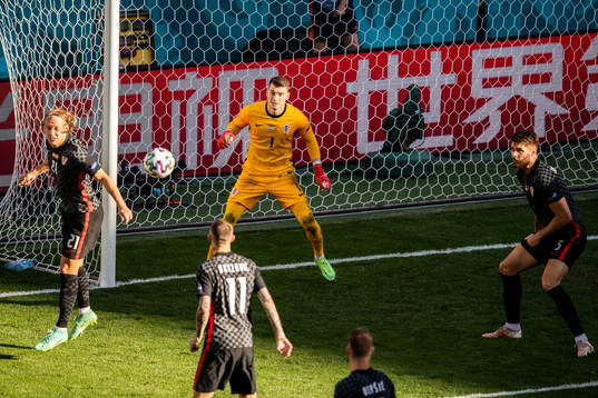 Goalkeeper Dominik Livakovic of Croatia