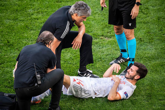 Jose Gaya of Spain in pain