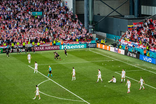 Players of Spain looks dejected