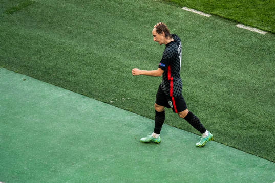 Luka Modric of Croatia leaves the pitch