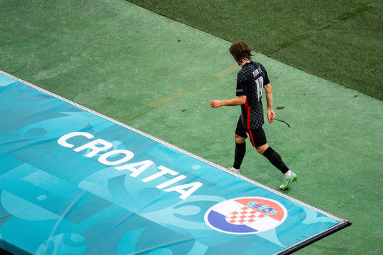 Luka Modric of Croatia leaves the pitch
