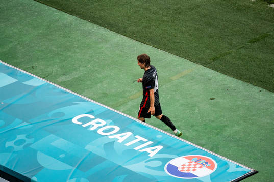 Luka Modric of Croatia leaves the pitch