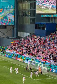 Misalv Orsic of Croatia scores the 2-3 goal