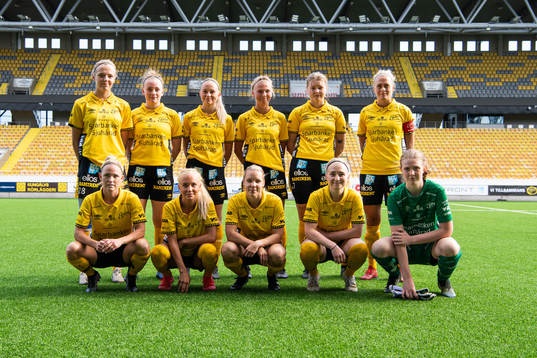 Elfsborgs startelva i premiärmatchen bakre raden från
