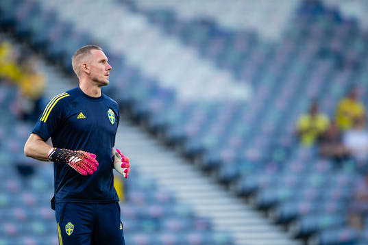 Goalkeeper Robin Olsen of Sweden