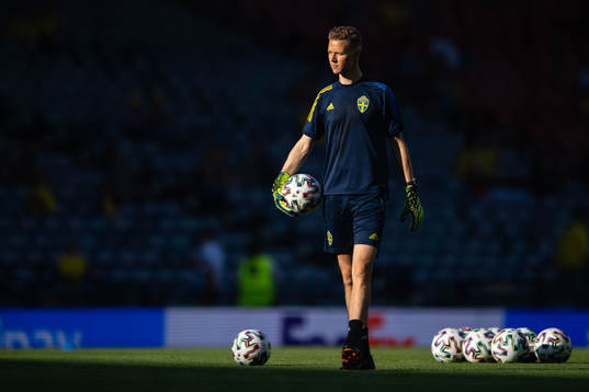 Goalkeeper coach Maths Elfvendal of Sweden