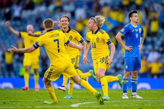 Sebastian Larsson, Kristoffer Olsson and Emil Forsberg of