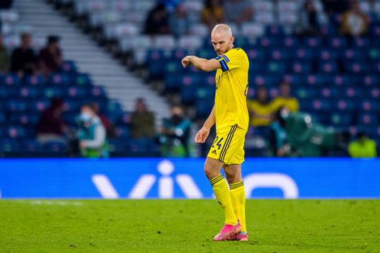 Marcus Danielson of Sweden looks dejected