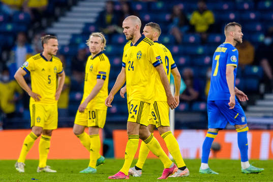 Marcus Danielson of Sweden looks dejected