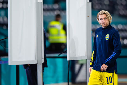 Emil Forsberg of Sweden looks dejected