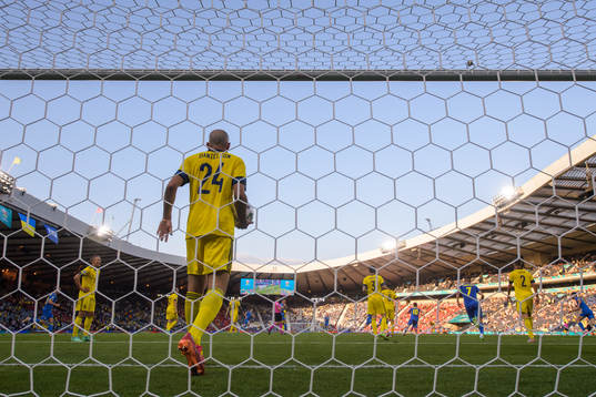 Marcus Danielson of Sweden looks dejected