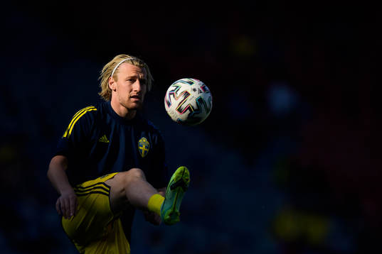 Emil Forsberg of Sweden at warmup