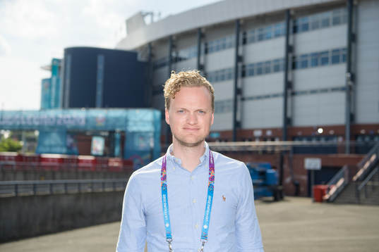 Philip Trollér, reporter Göteborgs-Posten, poses for a