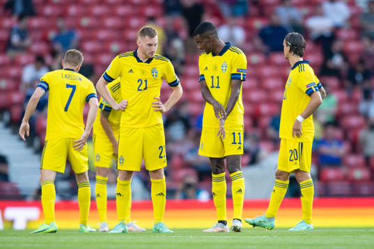 Dejan Kulusevski, Alexander Isak and Kristoffer Olsson of