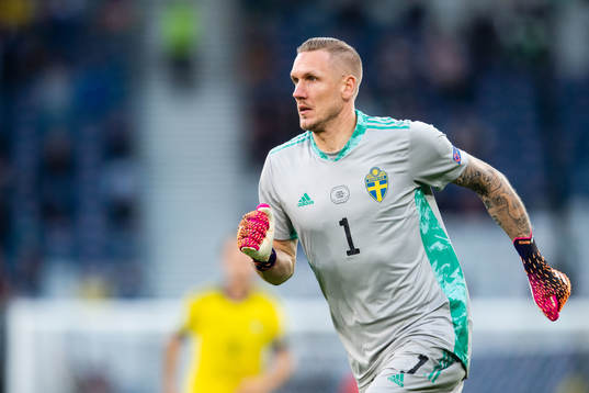 Goalkeeper Robin Olsen of Sweden