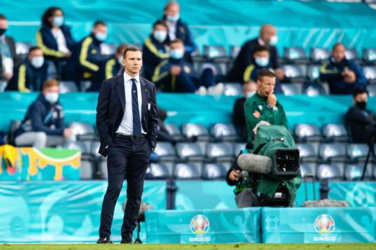 Head coach Andriy Shevchenko of Ukraine