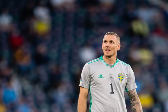 Goalkeeper Robin Olsen of Sweden