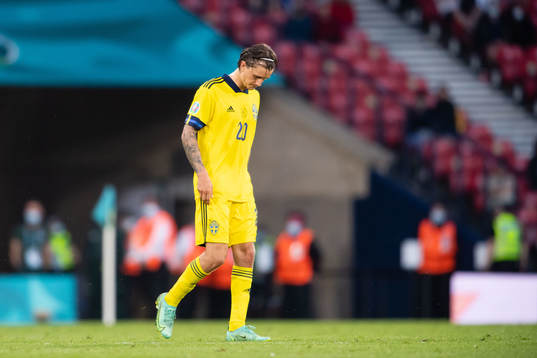 Kristoffer Olsson of Sweden looks dejected