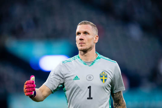 Goalkeeper Robin Olsen of Sweden