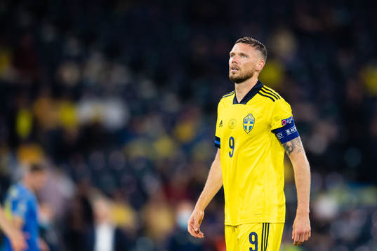 Marcus Berg of Sweden looks dejected