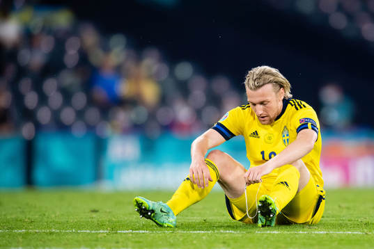 Emil Forsberg of Sweden looks dejected