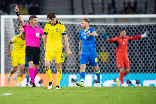 Albin Ekdal of Sweden looks dejected