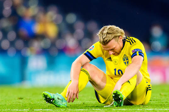 Emil Forsberg of Sweden looks dejected