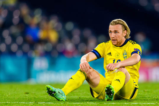 Emil Forsberg of Sweden looks dejected