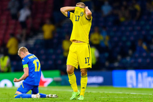 Viktor Claesson of Sweden looks dejected