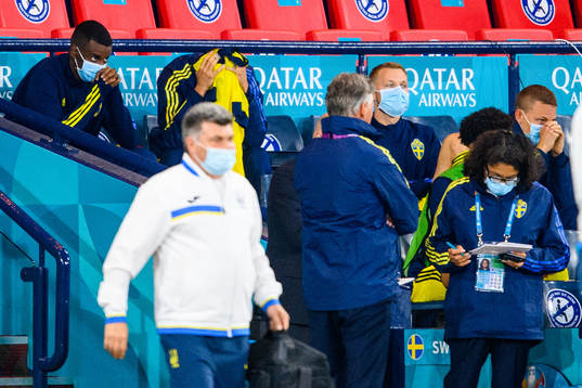 Alexander Isak, Sebastian Larsson and Ludwig Augustinsson