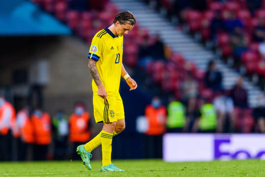 Kristoffer Olsson of Sweden looks dejected