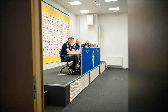 Assistant coach Peter Wettergren, head coach Janne