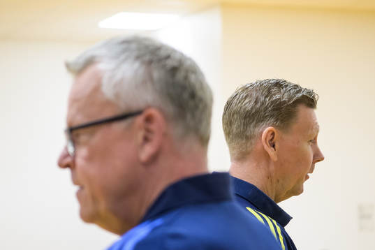 Head coach Janne Andersson and assistant coach Peter