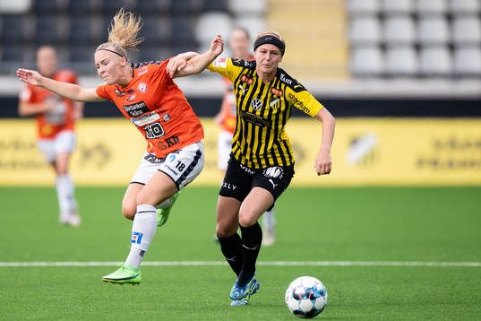 Kristianstads Jutta Rantala och Häckens Luna Nörgaard