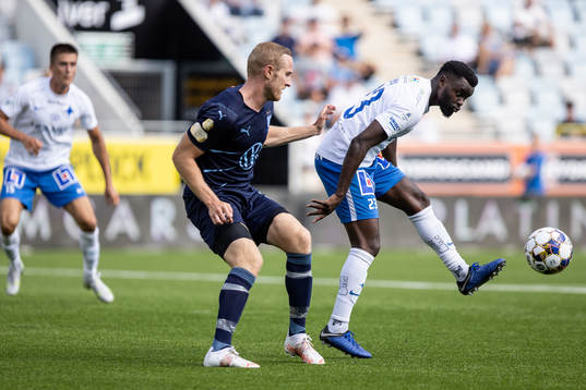 Malmö FFs Franz Brorsson och IFK Norrköpings Maic Sema