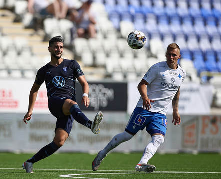 Malmö FFs Antonio Colak och IFK Norrköpings Marco Lund