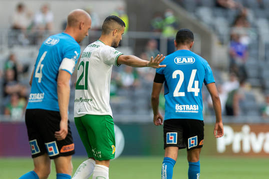 Hammarbys Astrit Selmani deppar